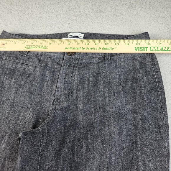 DOCKERS Pants Women's 8 Flare Cotton Twill Ideal Fit Casual Gray Metro Mid Rise - Picture 3 of 8